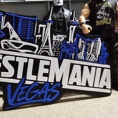 WWE Mattel WrestleMania 42 Vegas Large Logo Accessory V2