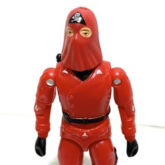 GI Joe Action Force 1985 Style Hooded Red Laser Commander Black Major Custom
