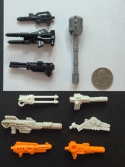 Transformers and other Toy Weapons Part Accessories Lot 10 Pieces Total