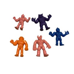 Vintage M.U.S.C.L.E. Men Lot of 5 Multi And Flesh Color Figures Mattel 80s Used
