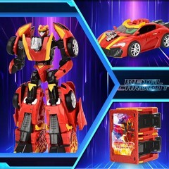 Metal CardBot Red Blitz Transforming Robot & Sports Car S-RedBlitz Figure Toy