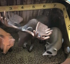 TERRA Animal Figure Set Fox Moose Raccoon 3 Animal Set New