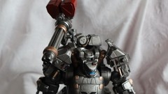 JOYTOY STEEL BONE 09 FIGHTING MECHA SILVER GUARDIAN 9″ Robot & Pilot t6