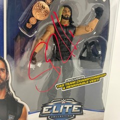 WWE Seth Rollins Elite Series 33 Figure Tag Team Belt & Vest Signed Autographed