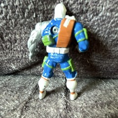 Blue Silver White Cyborg Armored Soldier Action Figure – Orange Green metal