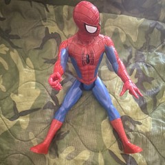 Spider-Man Action Figure Red Blue Plastic Adjustable Comic Book Hero 11 in