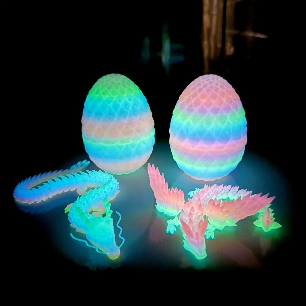 2PCS/Set 3D Printed Dragon Egg Model,Articulated Animals figure,Toys Home Decor