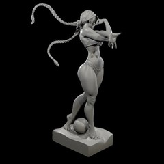 50mm Resin Model Kit Beauty Figure Unpainted 3D Print TD-6525 DIY