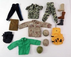 LOT GI Joe Clothing Boots Helmets BUYER GETS ALL for 12″ Joes