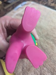 Barney Dinosaur 6″ Lyons Group Figurine 1996 purple dancing tap hat toy rubber