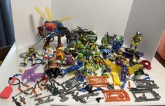 Lot of 25 TMNT Mutant Mayhem Action Figures + Weapons Accessories