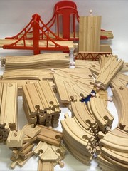 Huge Wooden Train Track Lot Approx. 101 Pieces Melissa & Doug Thomas And Brio
