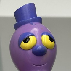 Powerpuff Girls Octi Octopus PVC Figure w Top Hat Purple 2000 Cartoon Network