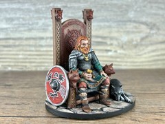 Hand-Painted Viking Jarl Figurine, Resin Miniature, Norse Warrior Statue 60mm