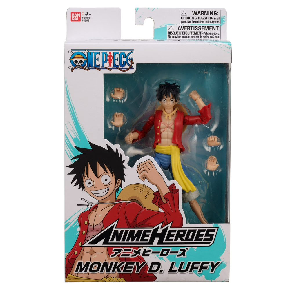 Bandai- One Piece Anime Heroes Monkey D. Luffy 6.5” Action Figure