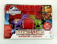 Jurassic World Brawlasaurs Velociraptor vs Allosaurus Figure 2 Pack Open Box