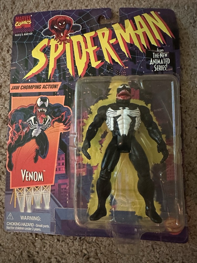 1994 Toybiz Vintage Spider-Man Animated Series Jaw Chompin Venom Action Figure