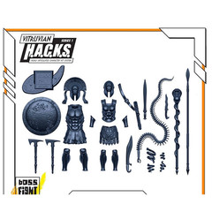 1:18 Scale Greek & Roman Mythology Cobalt Blue Accessory Set A (Customizer Kit