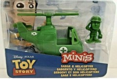 2020-Disney Pixar Toy Story Minis-Sarge & Helicopter-25th 1995-2020-3+