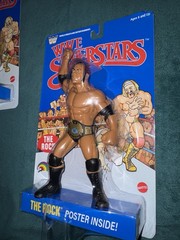 MINT MOC WWE Mattel Superstars LJN Series 3 The Rock Figure Blue Card Target NEW