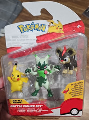 Pokemon Battle Figure 3 Pack – 5cm Figures Litleo, Pikachu, Floragato New