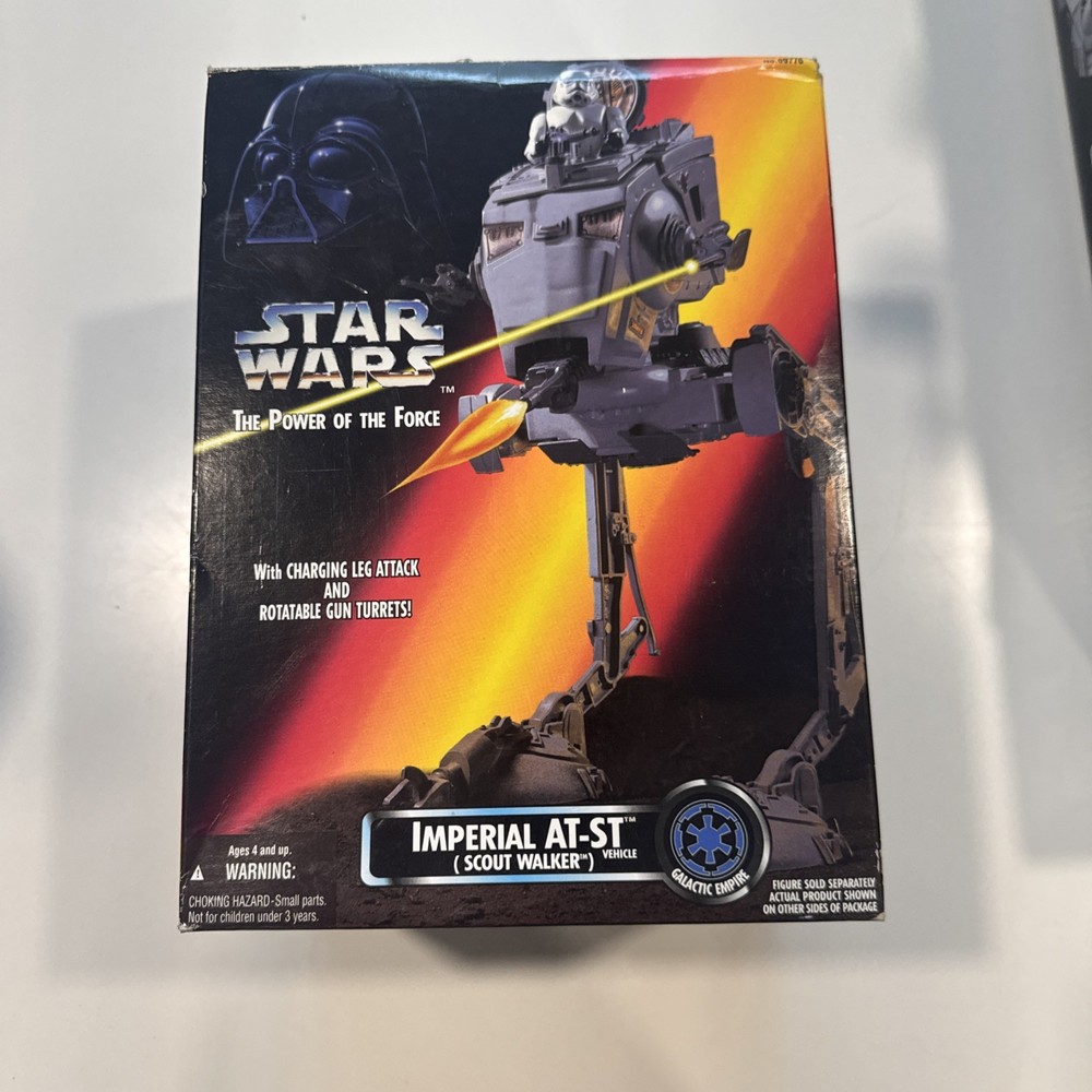+ 1995 Star Wars The Power of the Force Imperial AT-ST Scout Walker Box only!!!