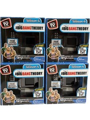 Big Bang Theory Tiny TV Classics Real Working TV & Remote Arcade Toys Set Of 4
