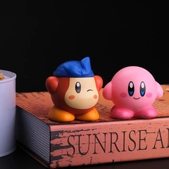 8Pcs/Set Games Star Kirby Anime Figure Cute Cartoon Pink Kirby Mini Figure