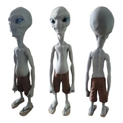 Paul the Alien Garage Figure Collectable Statue Handmade 90Cm ⚠️FULL PAINTED ⚠️