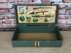 Vintage 1966 Ideal Captain Action Figure With GI Joe Accessories & Box, AS-IS