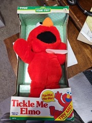 Vintage 1996 Tyco TICKLE ME ELMO Red Plush Sesame Street Toy NIP READ!!!!!!!!!!!