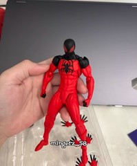 MESS TOYS Symbiote Spider-Man Red Suit 1/12 Action Figure Toys Collectible Model