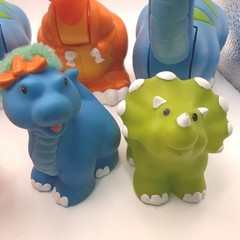 VTG Lot Of 10 Fisher Price Little People Dinosaur Figures Brachiosaurus T-Rex