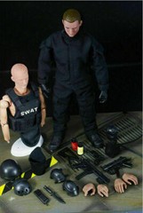 1/6 Figure Model Soldier SWAT Police Uniform Military Army Body with Weapon Suit