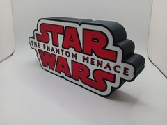 Retro the Phantom Menace star wars logo lightbox sign for Star Wars display
