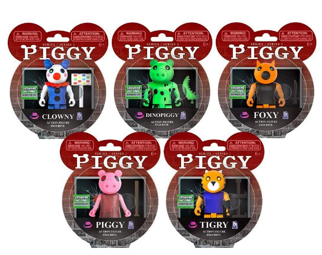 PhatMojo Series 1 PIGGY CLOWNY DINOPIGGY FOXY TIGRY 3.5in Action Figure Set/lot