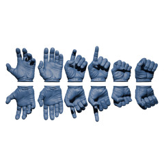 1/10 Scale Hands: Leather Gloved (Multiple Color Options)