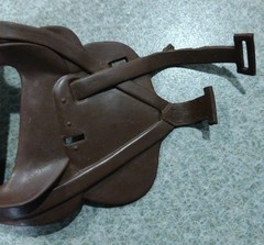 1960’s-70’s Marx Johnny West Brown Cavalry Saddle Good Cond Intact