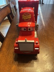 Disney Cars Super Track Mack Transforming Truck and Racetrack W/ 1 car. Working