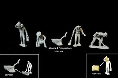 MARX western Miners & Prospectors figures 54mm plastic toy soldiers playsets