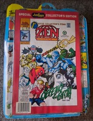 Zen Intergalactic Ninja-Lord Contaminous Figure JusToys 1991-SEALED-W/Comic Book
