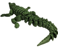 New Guinea 11″ Crocodile 3d Printed Alligator Open Mouth Flexible Fidget Toy