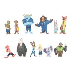 Zootopia Animals PVC Figures Cake Topper Party Toys Gift – 12 Pcs Set