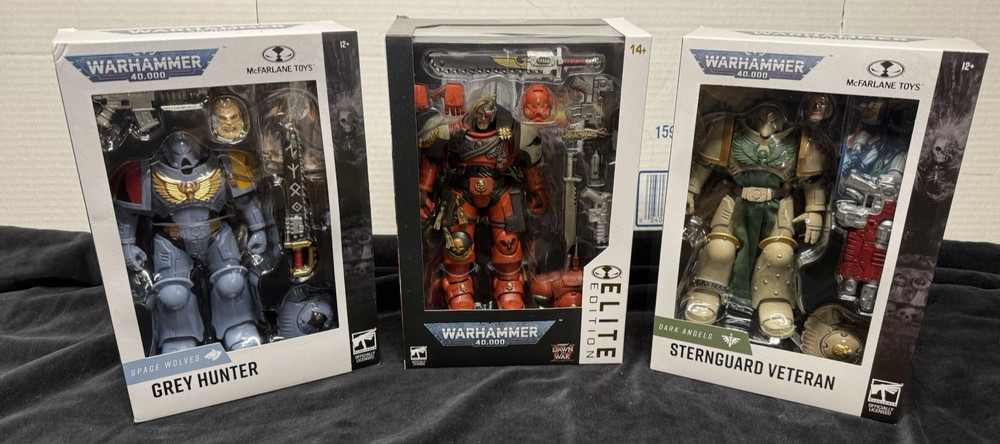 McFarlane Warhammer 40k Lot Space Marines Captain Cyrus Sternguard Grey Hunter