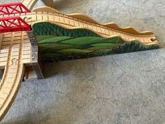 1998 Learning Curve Britt Allcroft Wooden Thomas Train 3 Tier Mountain Tunnel! +