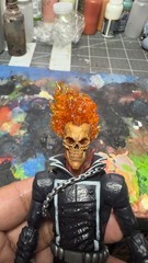 Custom 3D Painted Ghost Rider Head Cast for Marvel Legends 1:12 Scale Figures
