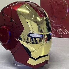 NEW AUTOKING Iron Man MK5 1:1 Helmet Wearable Voice-control Golden Mask Cosplay