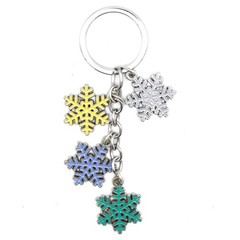 SNOWFLAKES Yuri on Ice 1 in. 4 Pcs. Key Chain Set (Snow Flake Anime KeyChain)