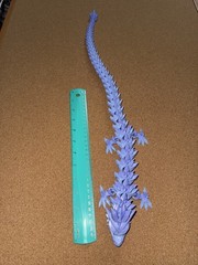 3D Printed Crystal Dragon Flexible Full Articulated Dragon Desk Toy Decoration