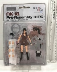 Boris Ping AK18 #1 4″ figure carded 1:18 new RE Claire Redfield type